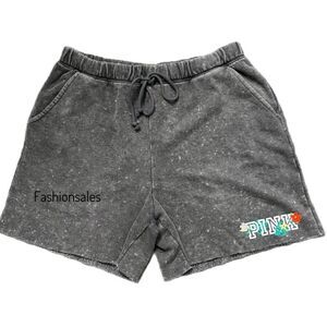 Victorias Secret Pink Soft Everyday Fleece Lounge Dad Short marked gray XLarge